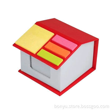Paper block, house shape with cardboard as the structure, for promotion and stationery